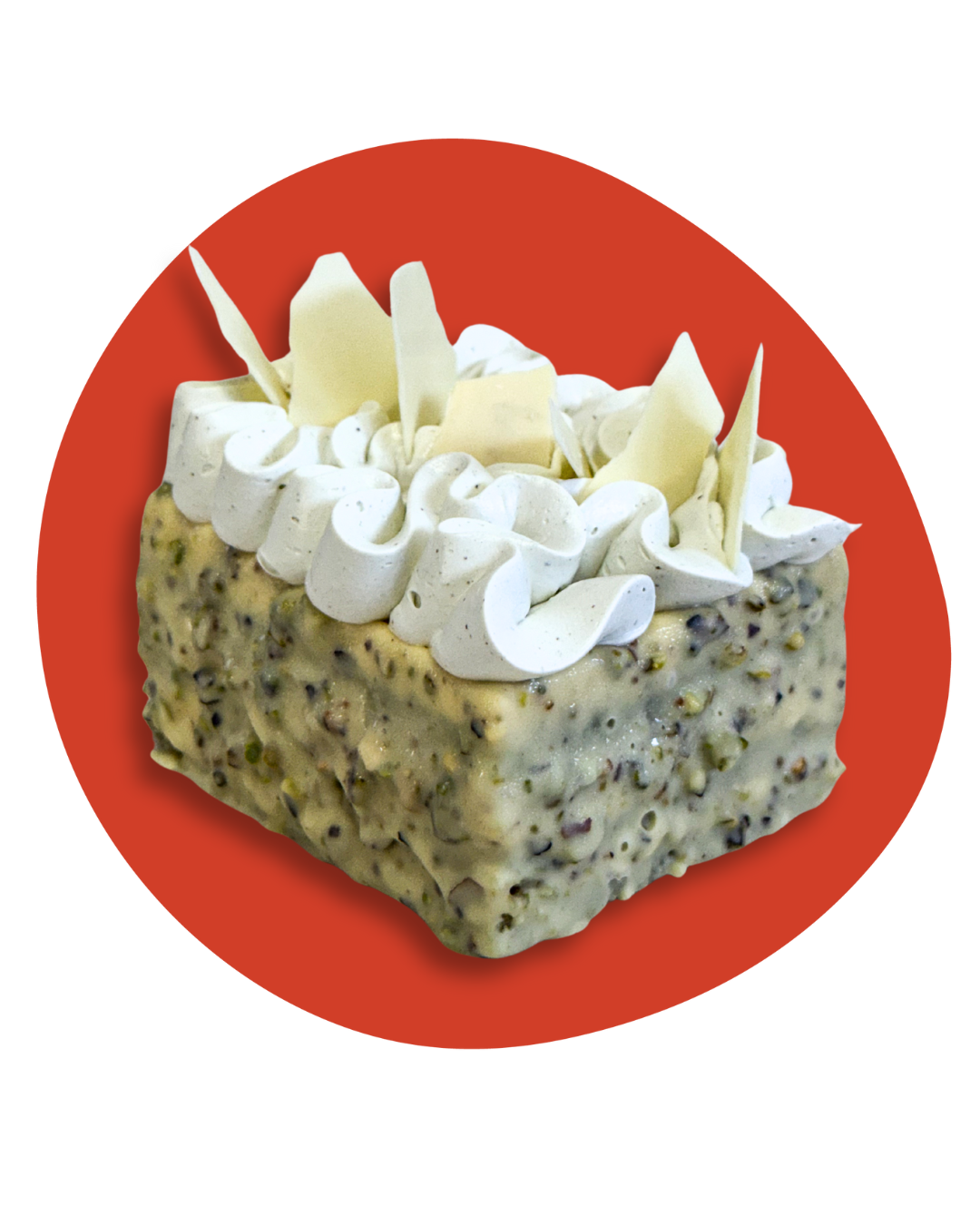 Strawberry Pistachio White Choc Cake